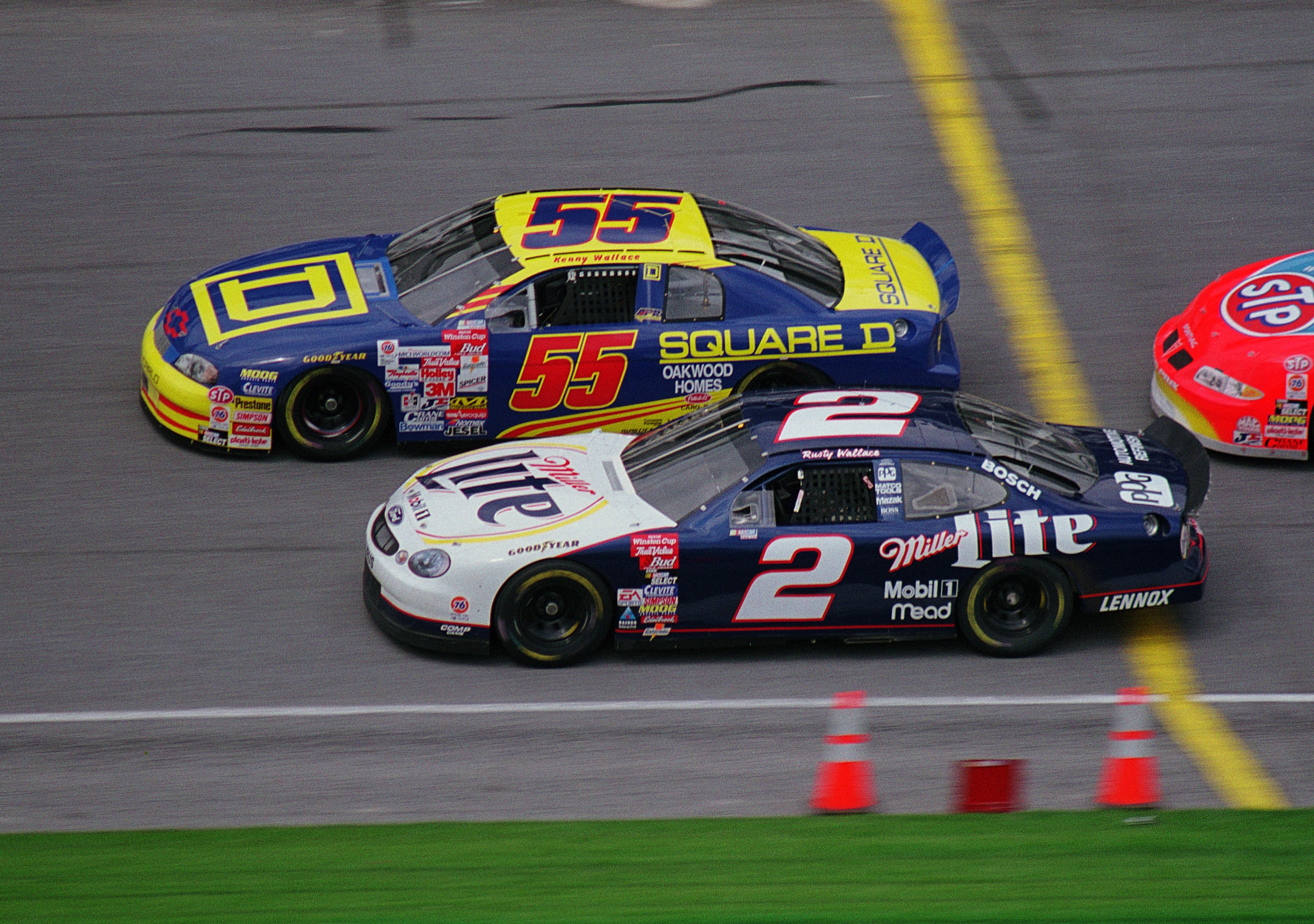 NASCAR Winston Cup Series driver Rusty Wallace (2) alongside brother Kenny Wallace (55). Source: Imagn